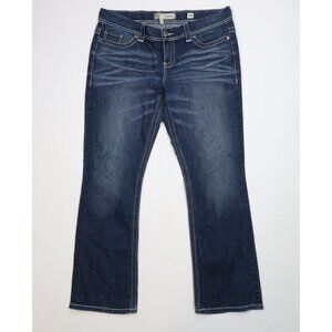Buckle BKE Womens 34 x 31 1/2 Thick Stitch Payton Bootcut Flared Jeans Stretch